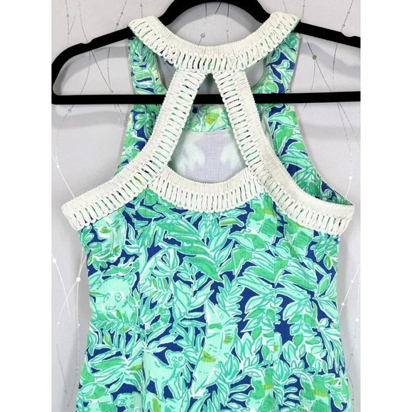 Lilly Pulitzer Blue Green Tropical Cotton Sheath Dress $218 - Picture 9 of 14